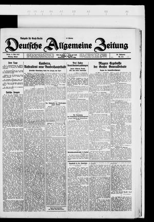 Deutsche allgemeine Zeitung vom 09.05.1927