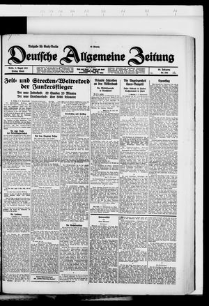 Deutsche allgemeine Zeitung on Aug 5, 1927