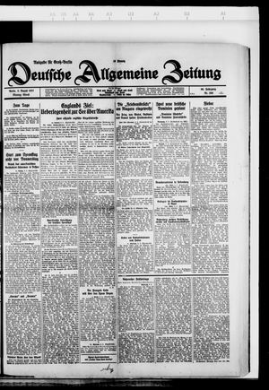 Deutsche allgemeine Zeitung vom 08.08.1927