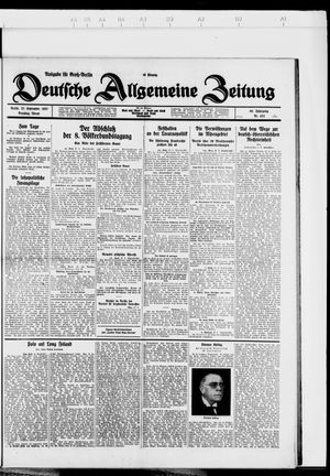 Deutsche allgemeine Zeitung on Sep 27, 1927