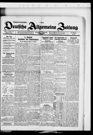 Deutsche allgemeine Zeitung vom 19.10.1927