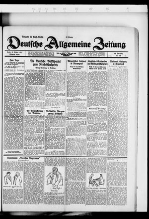 Deutsche allgemeine Zeitung vom 19.10.1927