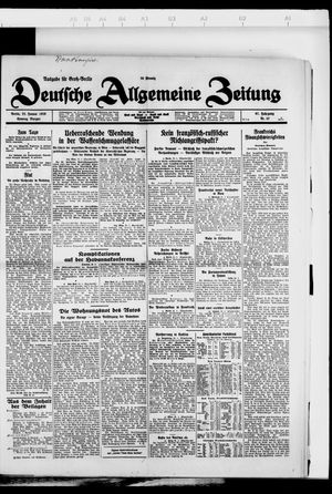 Deutsche allgemeine Zeitung vom 22.01.1928