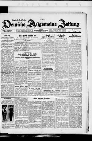 Deutsche allgemeine Zeitung vom 08.02.1928