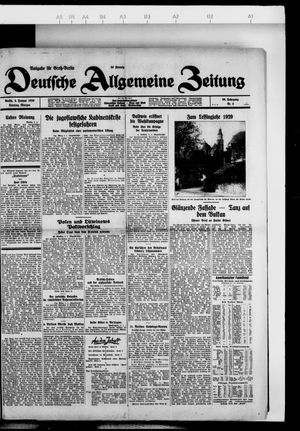 Deutsche allgemeine Zeitung on Jan 6, 1929