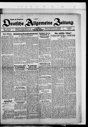 Deutsche allgemeine Zeitung vom 01.05.1929