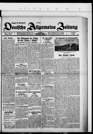 Deutsche allgemeine Zeitung on Jul 31, 1929