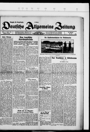 Deutsche allgemeine Zeitung vom 14.08.1929