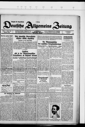 Deutsche allgemeine Zeitung vom 14.08.1929