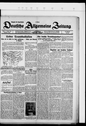Deutsche allgemeine Zeitung vom 17.08.1929