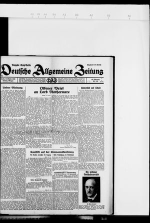 Deutsche allgemeine Zeitung vom 13.10.1929