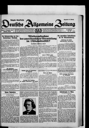 Deutsche allgemeine Zeitung vom 27.11.1929