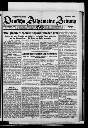 Deutsche allgemeine Zeitung vom 30.11.1929