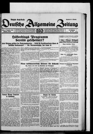Deutsche allgemeine Zeitung vom 11.12.1929