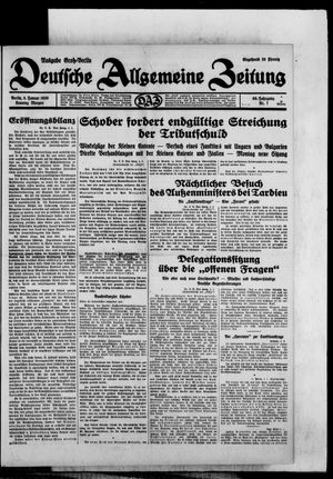 Deutsche allgemeine Zeitung on Jan 5, 1930