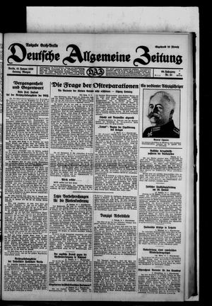 Deutsche allgemeine Zeitung on Jan 19, 1930
