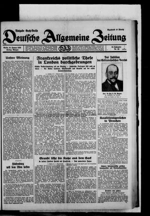 Deutsche allgemeine Zeitung vom 24.01.1930