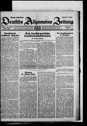 Deutsche allgemeine Zeitung vom 27.01.1930