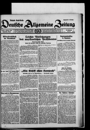 Deutsche allgemeine Zeitung vom 06.02.1930