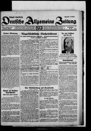 Deutsche allgemeine Zeitung on Feb 8, 1930