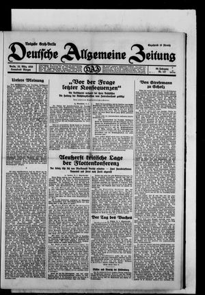 Deutsche allgemeine Zeitung vom 22.03.1930