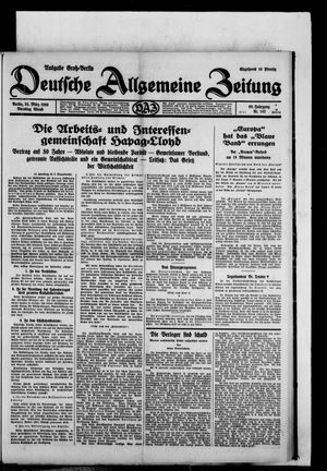 Deutsche allgemeine Zeitung on Mar 25, 1930