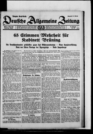 Deutsche allgemeine Zeitung on Apr 3, 1930
