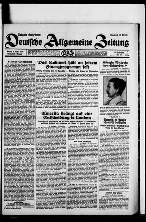 Deutsche allgemeine Zeitung vom 05.04.1930