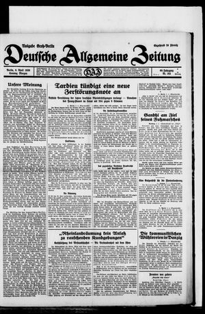 Deutsche allgemeine Zeitung on Apr 6, 1930