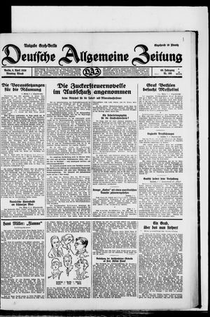 Deutsche allgemeine Zeitung on Apr 8, 1930