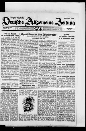Deutsche allgemeine Zeitung vom 06.05.1930