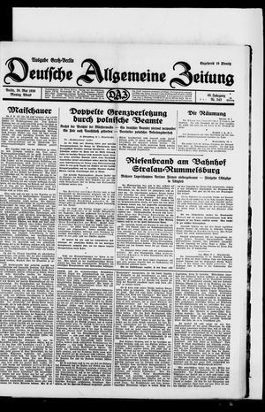 Deutsche allgemeine Zeitung vom 26.05.1930