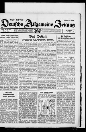 Deutsche allgemeine Zeitung vom 30.05.1930