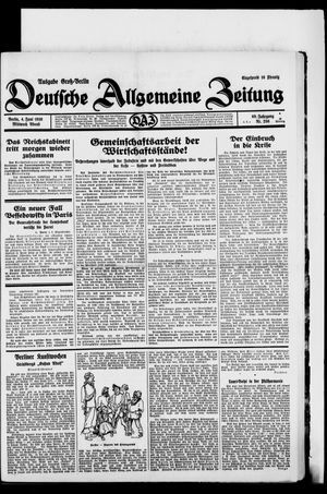 Deutsche allgemeine Zeitung vom 04.06.1930