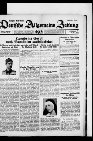 Deutsche allgemeine Zeitung vom 07.06.1930