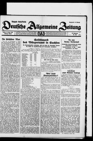 Deutsche allgemeine Zeitung vom 23.06.1930
