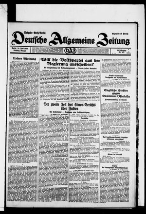 Deutsche allgemeine Zeitung vom 24.06.1930