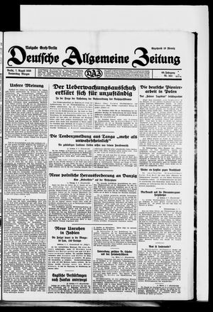Deutsche allgemeine Zeitung vom 07.08.1930