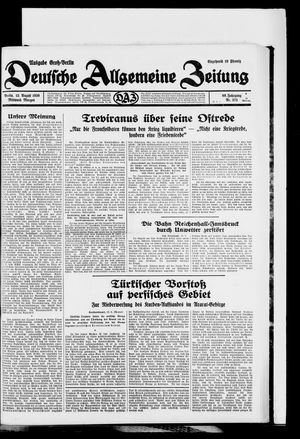 Deutsche allgemeine Zeitung vom 13.08.1930