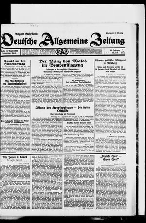 Deutsche allgemeine Zeitung vom 14.08.1930