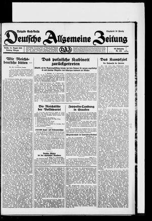 Deutsche allgemeine Zeitung vom 24.08.1930