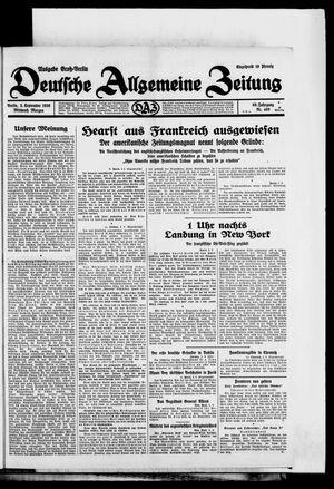 Deutsche allgemeine Zeitung vom 03.09.1930