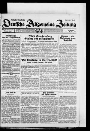 Deutsche allgemeine Zeitung vom 03.09.1930