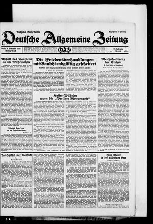 Deutsche allgemeine Zeitung vom 05.09.1930