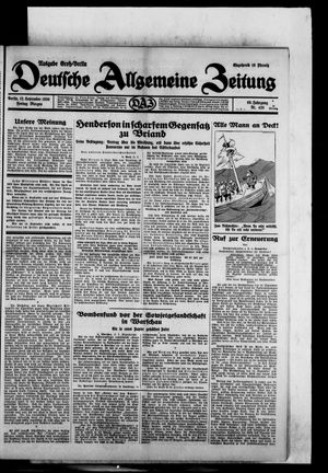 Deutsche allgemeine Zeitung vom 12.09.1930