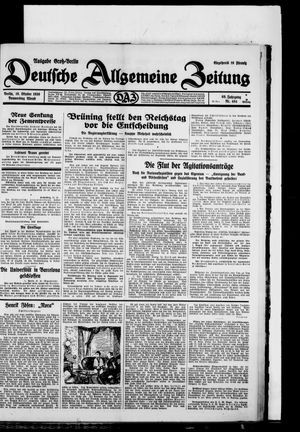 Deutsche allgemeine Zeitung vom 16.10.1930