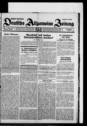 Deutsche allgemeine Zeitung vom 23.10.1930