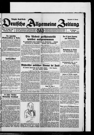Deutsche allgemeine Zeitung vom 30.10.1930