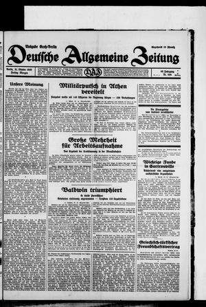 Deutsche allgemeine Zeitung vom 31.10.1930