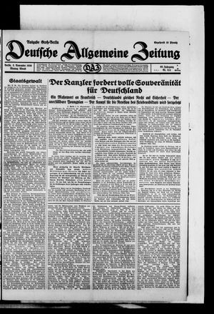 Deutsche allgemeine Zeitung vom 03.11.1930